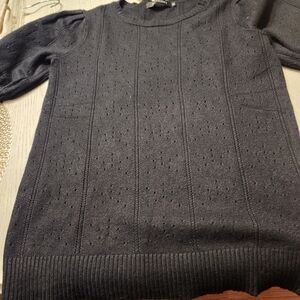 Elegant Black Crew Neck Sweater